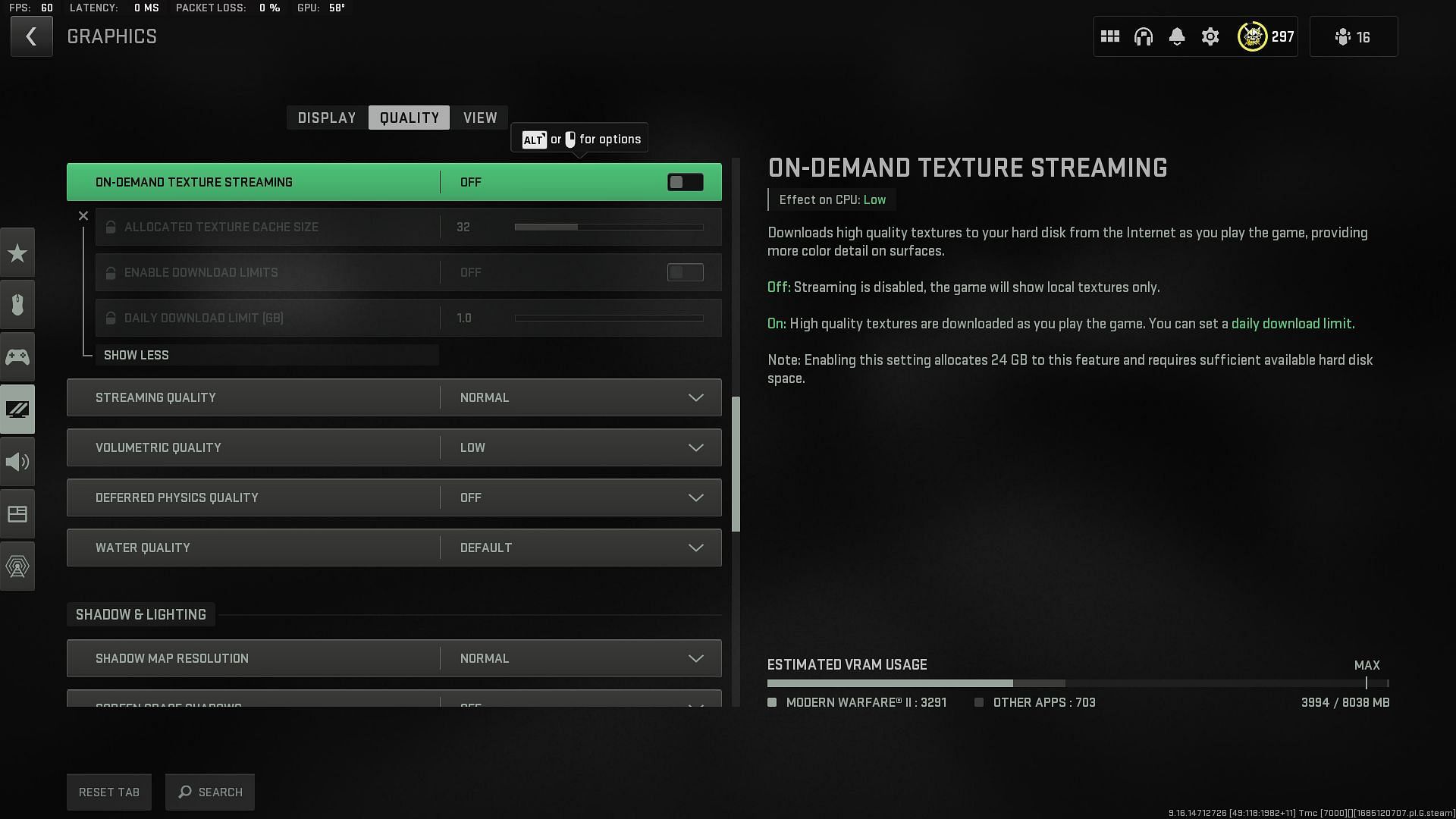 On-Demand Texture Streaming in Modern Warfare 2 (Image via Activision)
